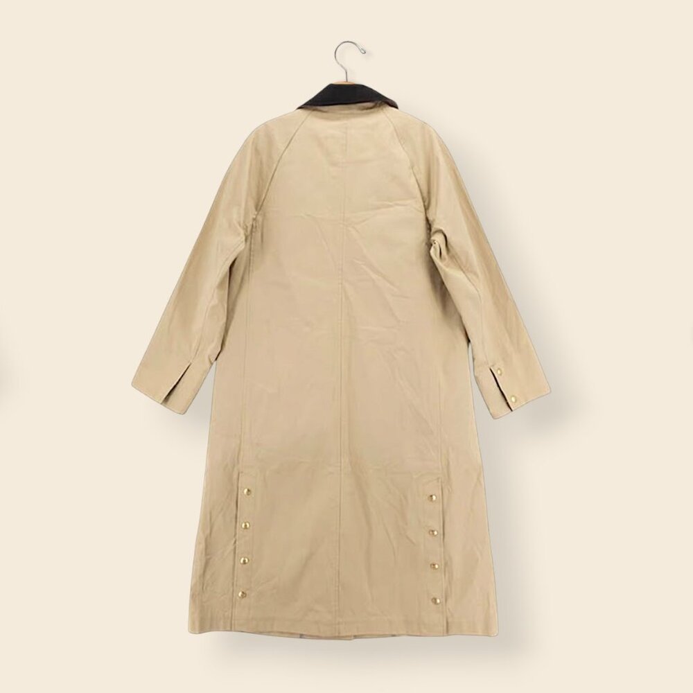 NWOT J Crew Long Barn Jacket in Waxed Cotton Twill Size XS Petite - Picture 2 of 4